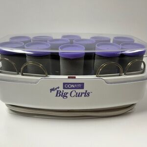 Conair More Big Curls Hot Roller Set Model CHV12N Jumbo with Clips Clean Working